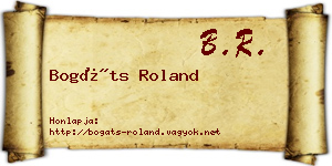 Bogáts Roland névjegykártya